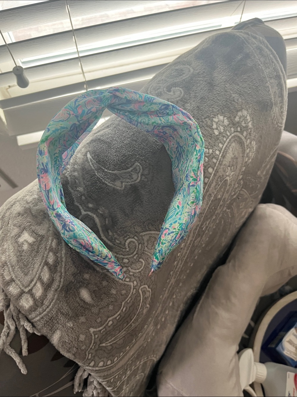 Lilly Pulitzer Aqua Pink Floral Headband